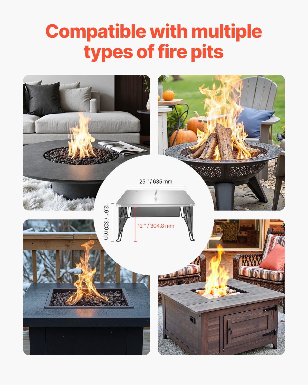 VEVOR Fire Pit Heat Deflector