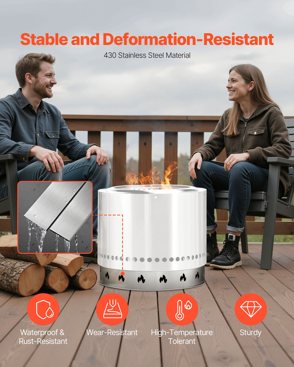 VEVOR Fire Pit Stand for Solo Stove Bonfire