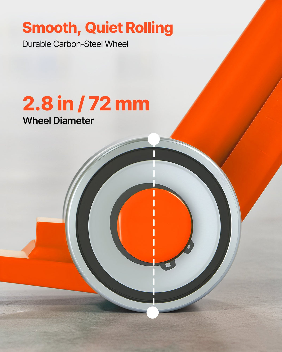 VEVOR Prylever Bar, 2994 kg Weight Capacity, 1.4 m Carbon Steel Handle Lever Dolly, Pry Lever Bar with Wheels for Large Pallets, Heavy Items, Concrete Blocks, Heavy Duty Equipment Handling
