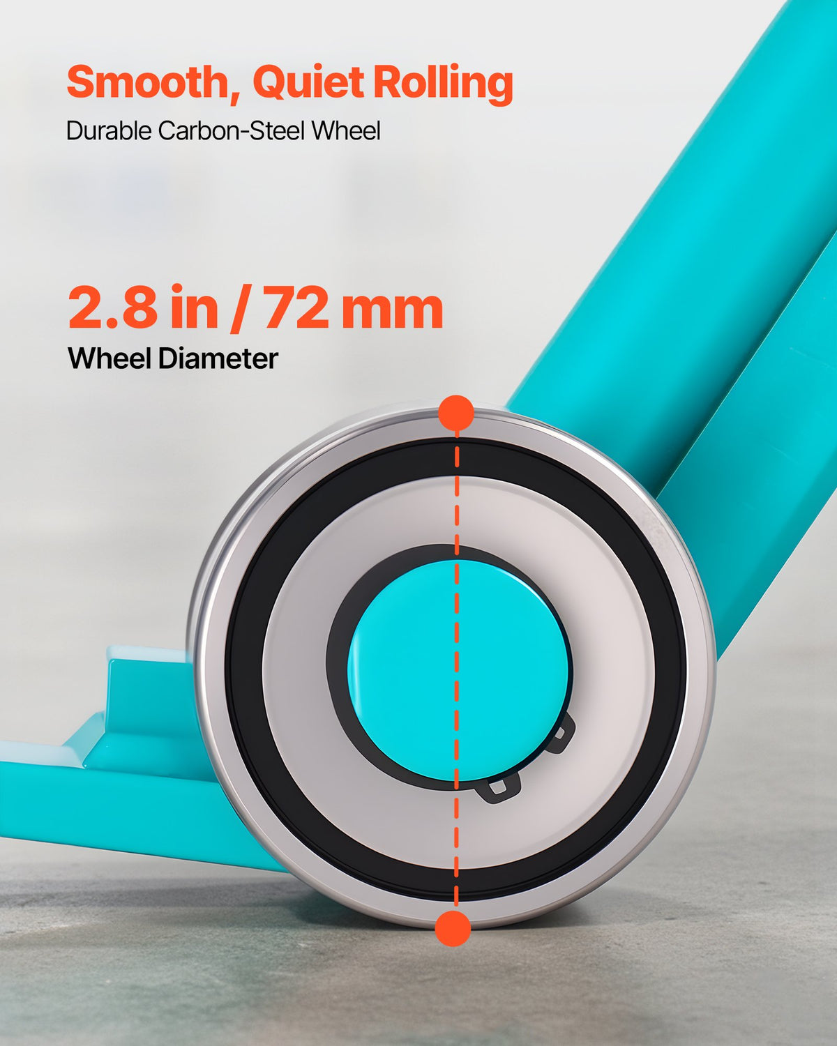 VEVOR Prylever Bar, 4 T Weight Capacity, 1.4 m Carbon Steel Handle Lever Dolly, Pry Lever Bar with Wheels for Large Pallets, Heavy Items, Concrete Blocks, Heavy Duty Equipment Handling