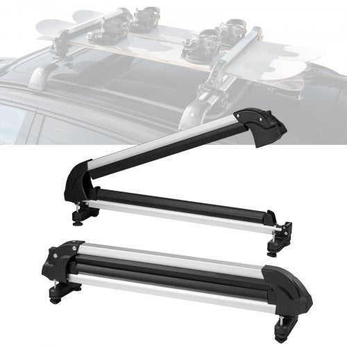 VEVOR Ski Snowboard Roof Rack 80.5 cm Universal Ski Rack for Car Roof with Lock