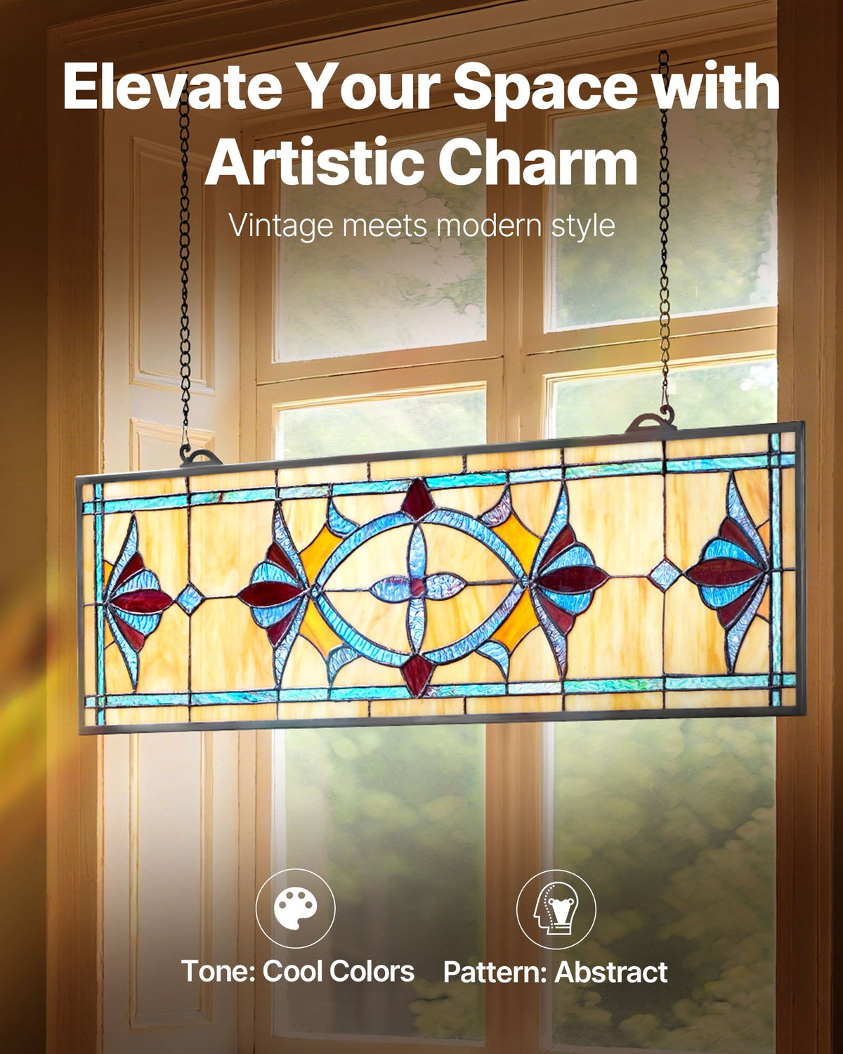 VEVOR Stained Glass Window Panel