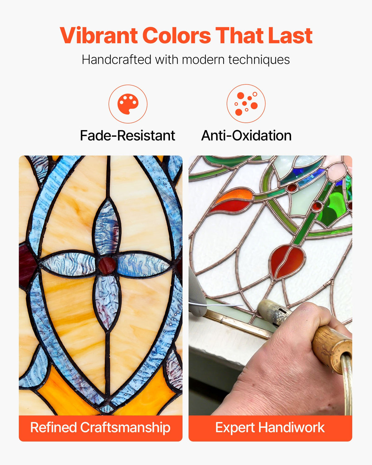 VEVOR Stained Glass Window Panel