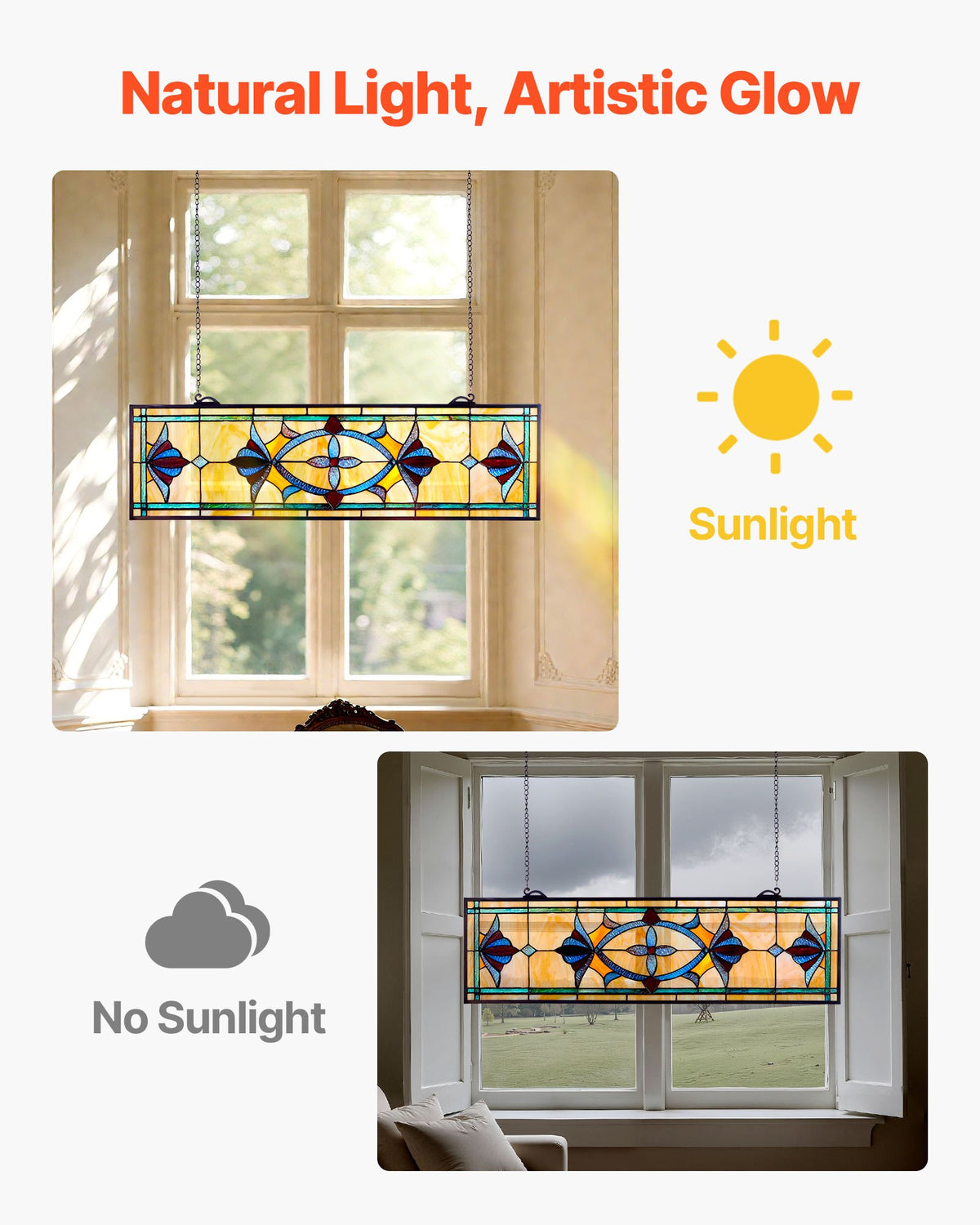 VEVOR Stained Glass Window Panel