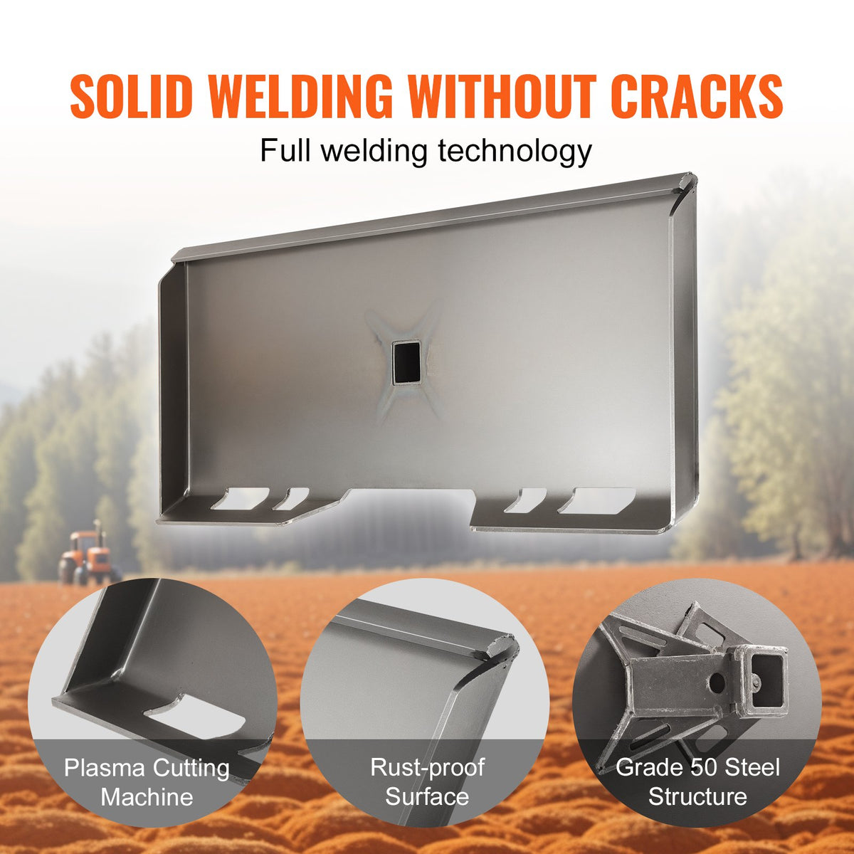 VEVOR 1/4" Skid Steer Attachment Plate