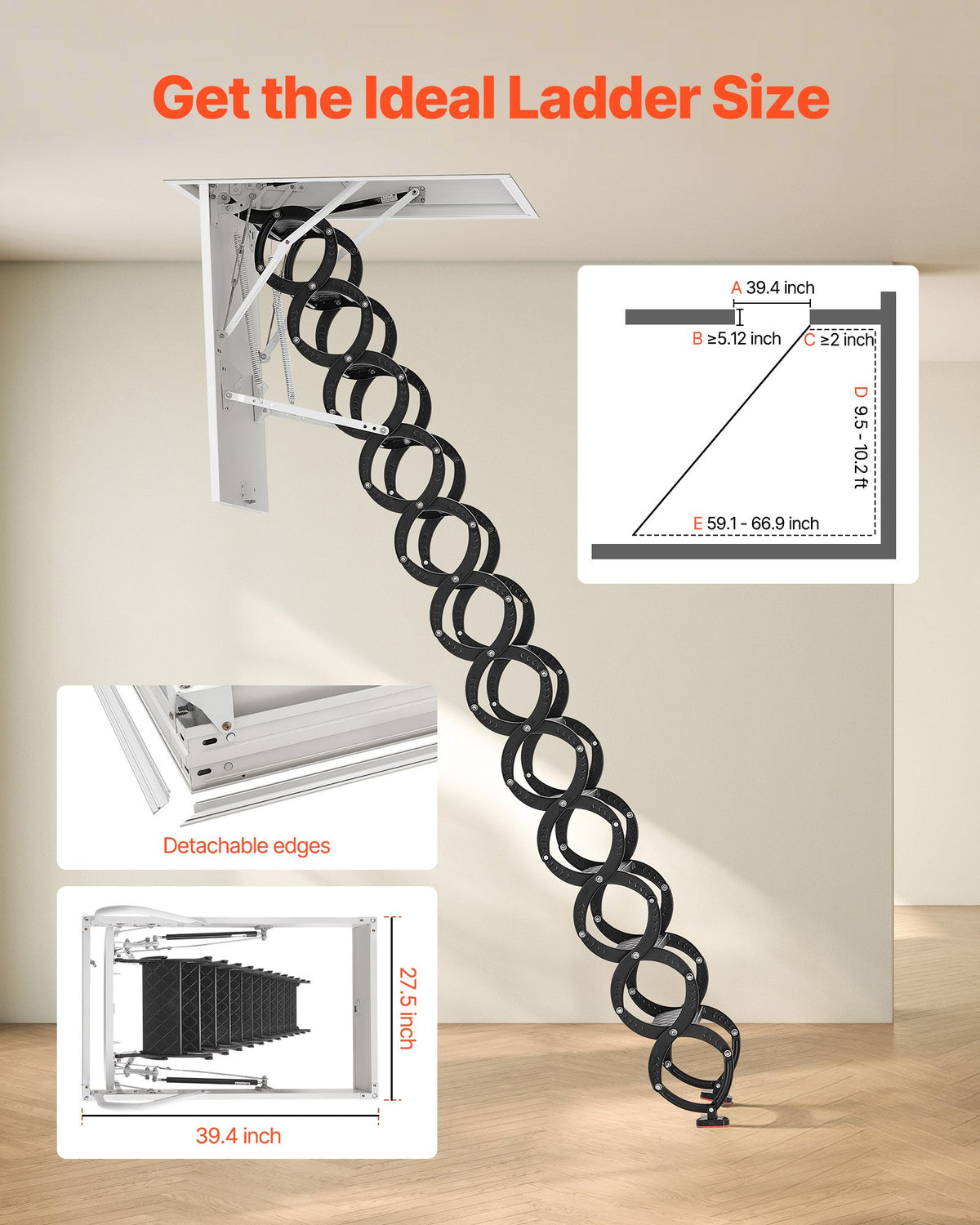 VEVOR Attic Ladder