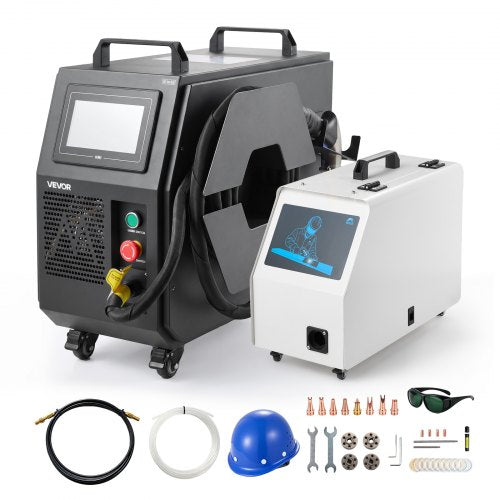 VEVOR 1200W 4-in-1 Laser Welder, Cutter, Rust Remover & Weld Cleaner, Multi-Functional Laser Welding Cutting Machine with Complete Accessories & Air Cooling for Workshops, 198–242V Single-Phase