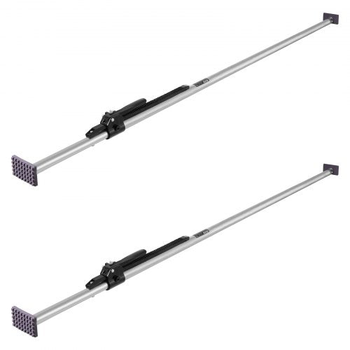 VEVOR Cargo Bar, Ratcheting Cargo Bar Adjustable from 2261mm to 2642mm, Heavy-duty Steel Cargos Stabilizer with Non-Slip Foot Pad, Truck Bed Load Lock Bars for Box Truck, Semi-Trailer, Trailer (2PCS)
