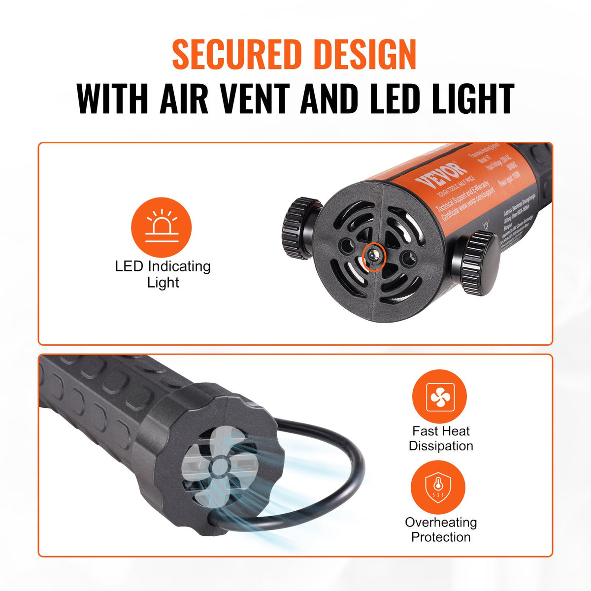 VEVOR Magnetic Induction Heater Kit, 1000w 220V Portable Hand-held Induction Heater with 10PCS Coils, Flameless Induction Heater Bolt Remover with Led Light, Fit for Removing Rusty Bolts & Nuts