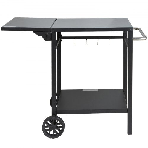 VEVOR Outdoor Grill Dining Cart with Double-Shelf