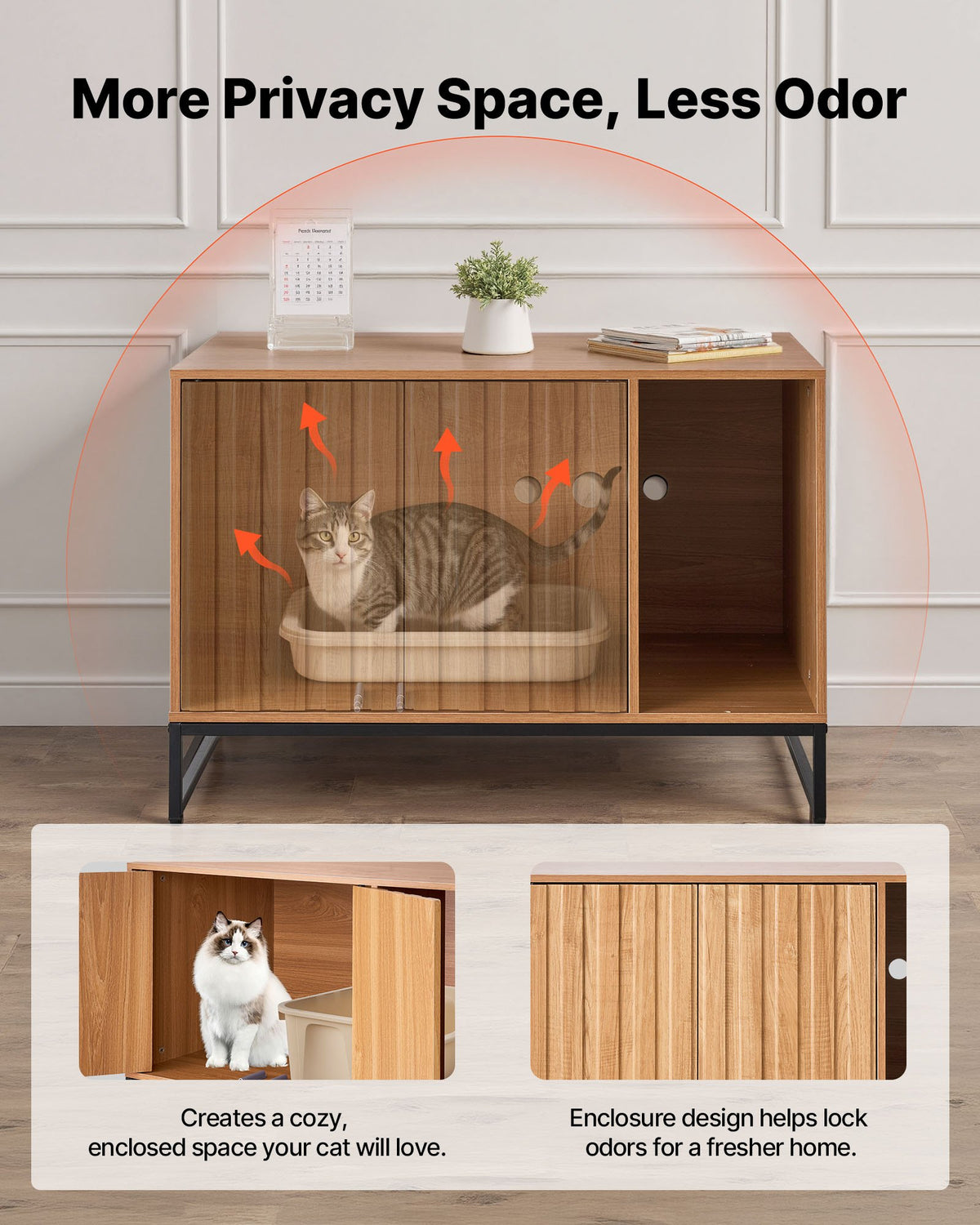 VEVOR Cat Litter Box Enclosure Furniture