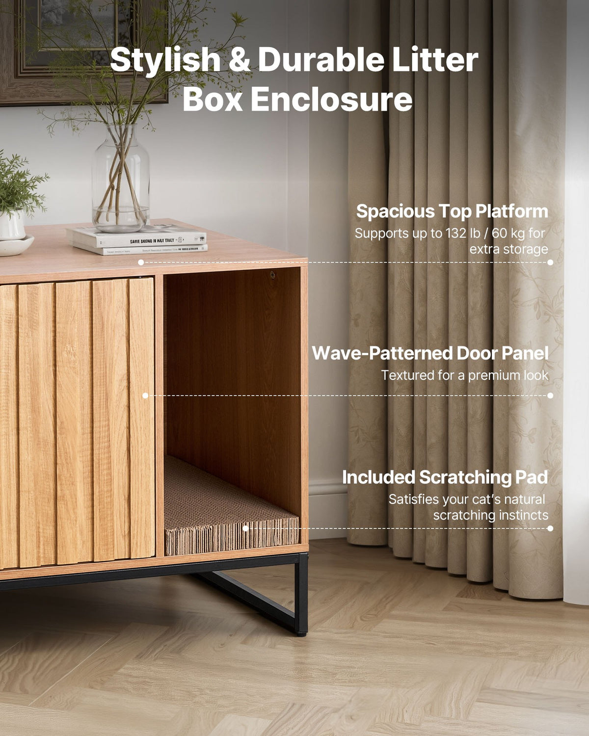 VEVOR Cat Litter Box Enclosure Furniture