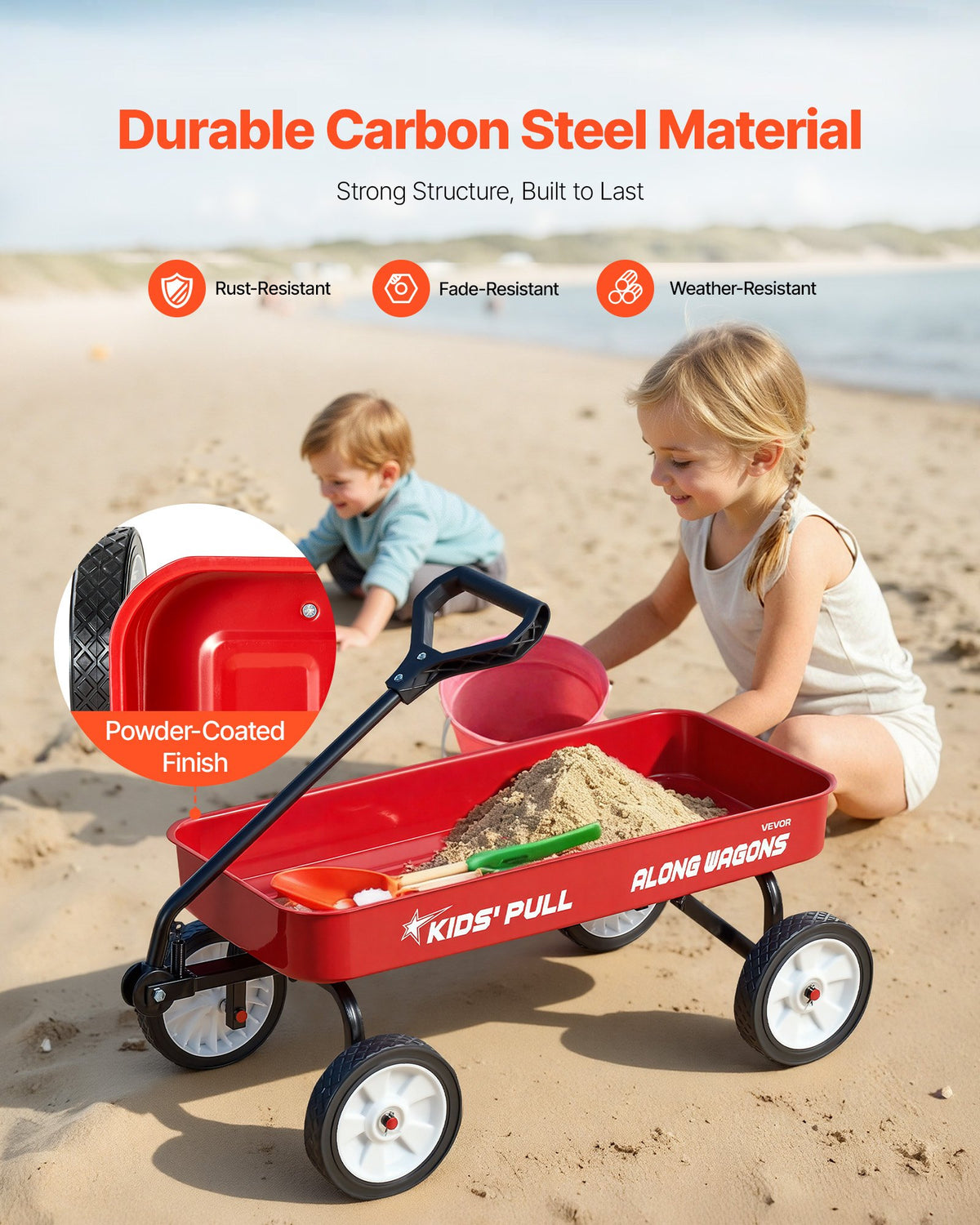 VEVOR Pull-Along Wagon for Kids