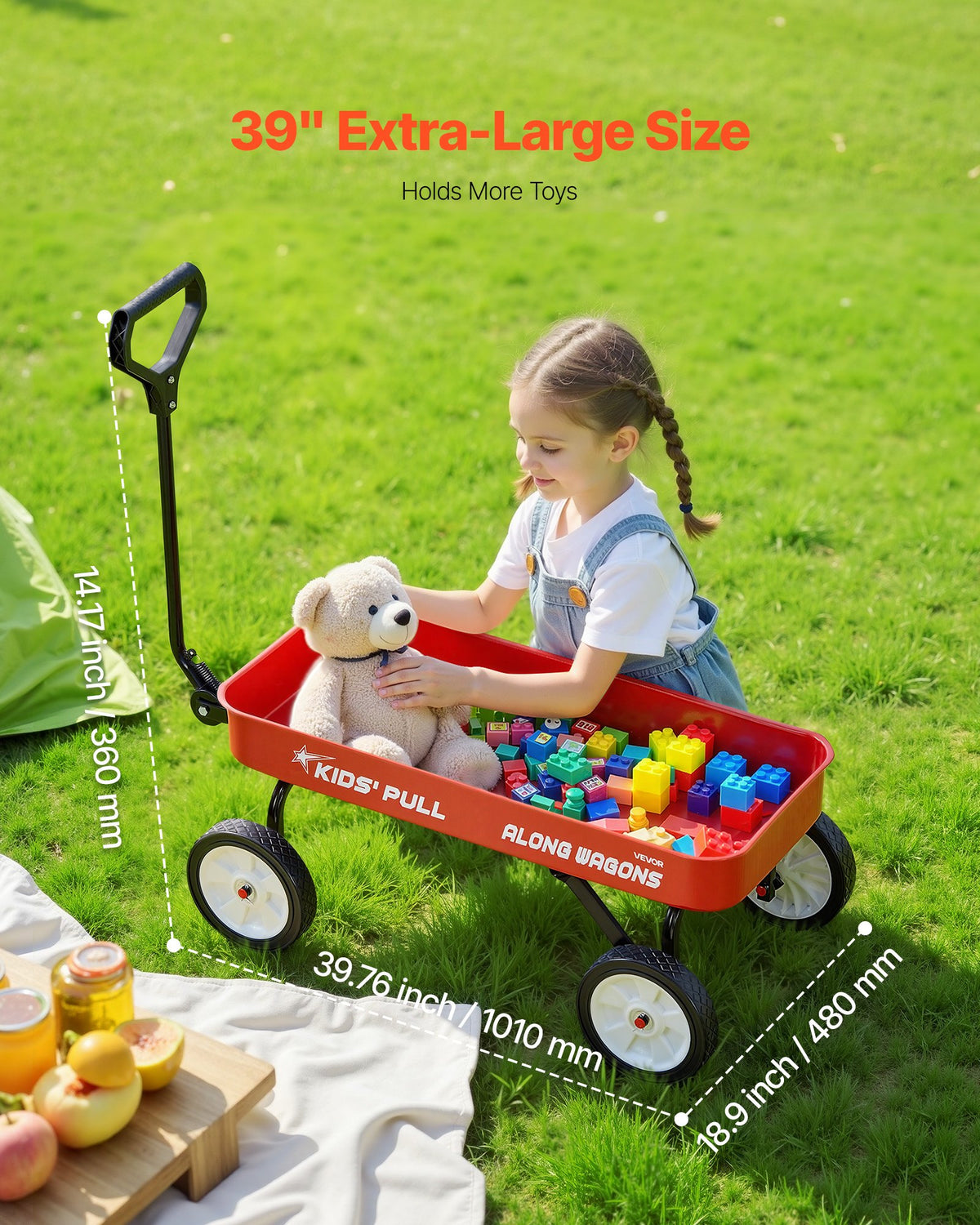 VEVOR Pull-Along Wagon for Kids