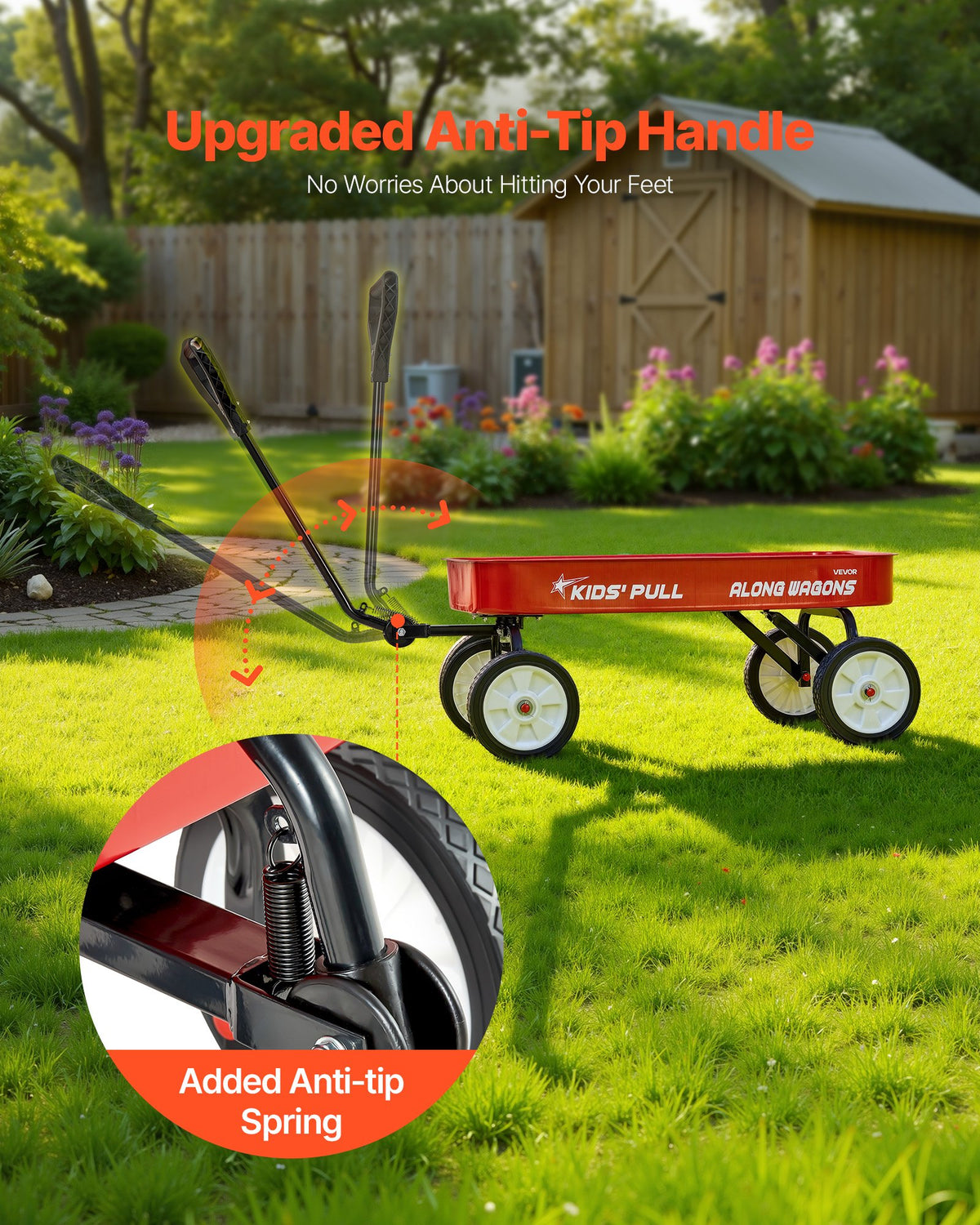 VEVOR Pull-Along Wagon for Kids