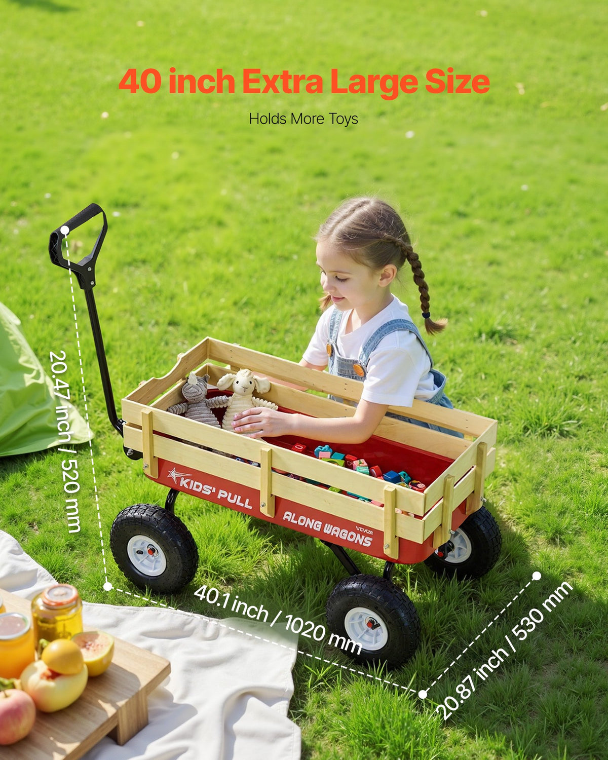 VEVOR Pull-Along Wagon for Kids