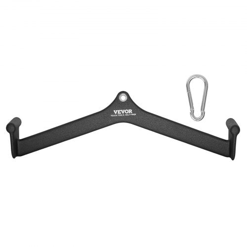 VEVOR LAT Pulldown Attachment, Cable Machine Rowing V-bar Attachment, Tricep Pull Down Bar, Back Strength Training Rubber Coated Handle Grip, Bicep Curl Tricep Lat Pulldown Bar for Home Gym Fitness