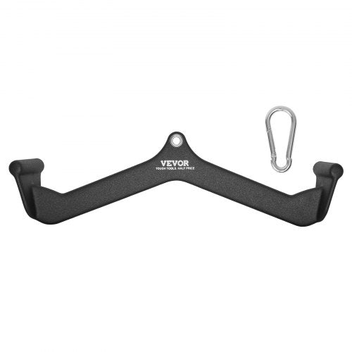VEVOR LAT Pulldown Attachment, Cable Machine Rowing V-bar Attachment, Tricep Pull Down Bar, Back Strength Training Rubber Coated Handle Grip, Bicep Curl Tricep Lat Pulldown Bar for Home Gym Fitness