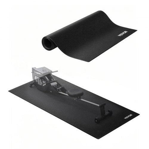 VEVOR Treadmill Mat for Carpet Floor, 600 x 1300 x 4 mm Exercise Equipment Mat for Elliptical and Walking Pad, High Density PVC Floor Protector, Waterproof and Non-slip for Home Gym