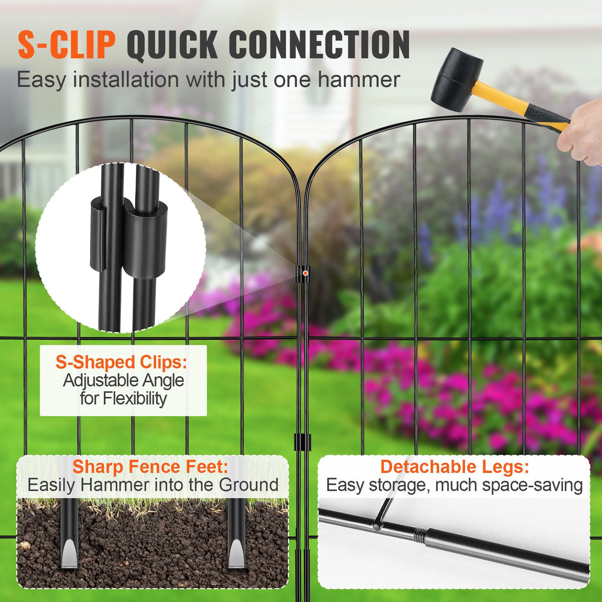 VEVOR Garden Fence