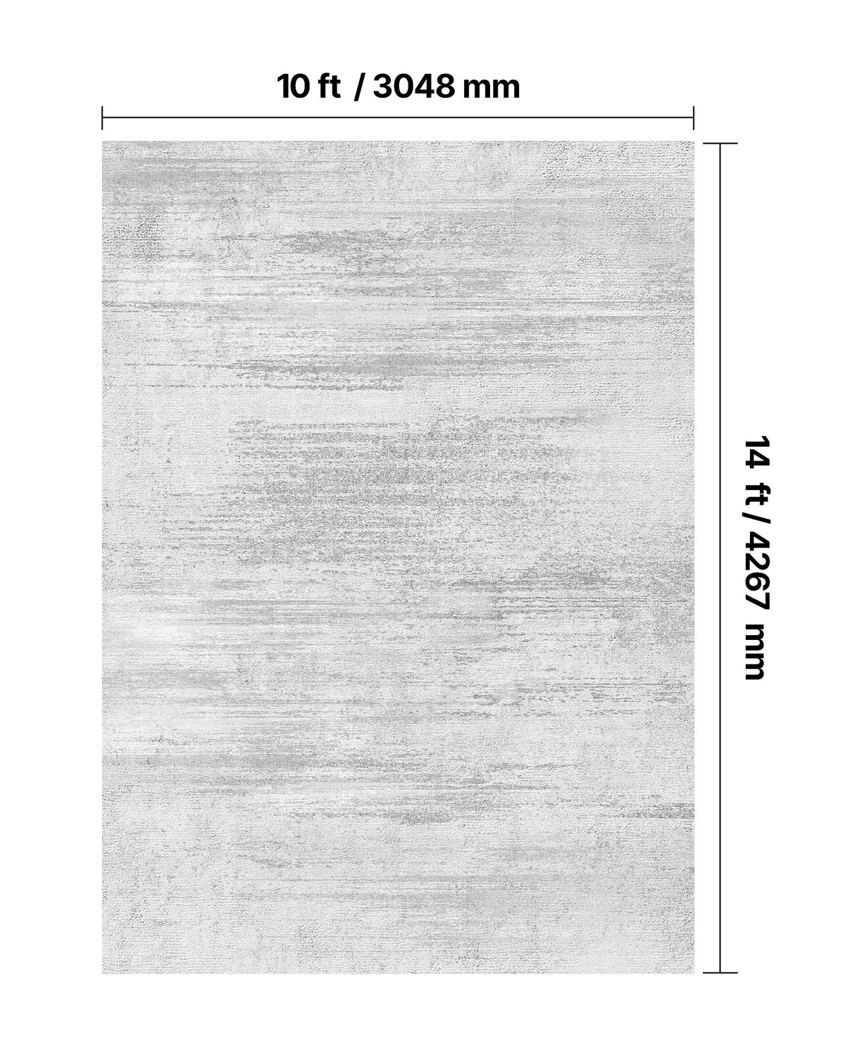 VEVOR Area Rug, 10 x 14 ft Large Washable Rug, Non-Slip and Tear-Resistant Soft Carpet, Pet & Child Friendly Modern Area Rugs, Indoor Mat for Bedroom, Office, Living Room, Kids Room, Entryway, Gray