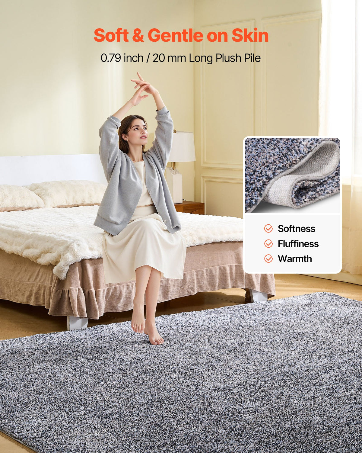 VEVOR Indoor Plush Area Rugs
