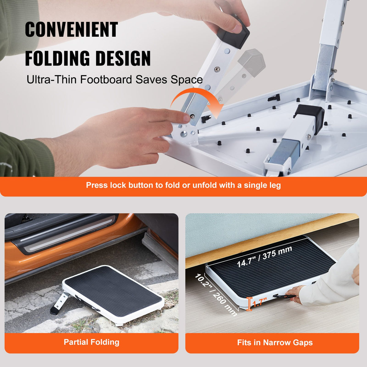 VEVOR Step Stool 1-Step 150KG Capacity