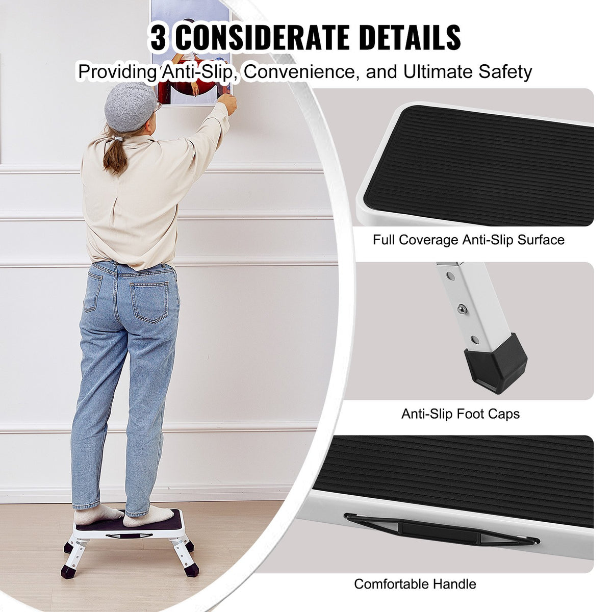 VEVOR Step Stool 1-Step 150KG Capacity