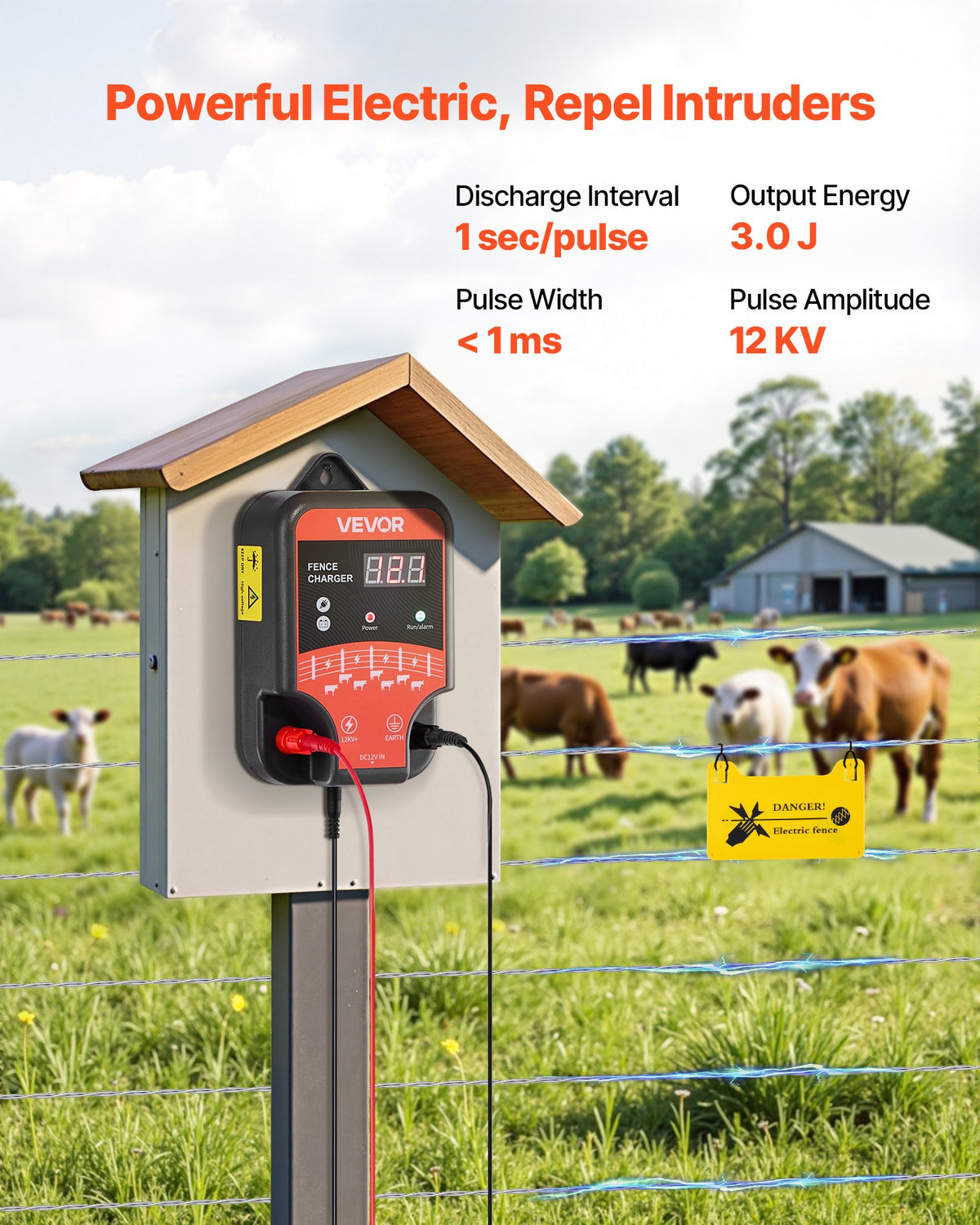 VEVOR Electric Fence Charger