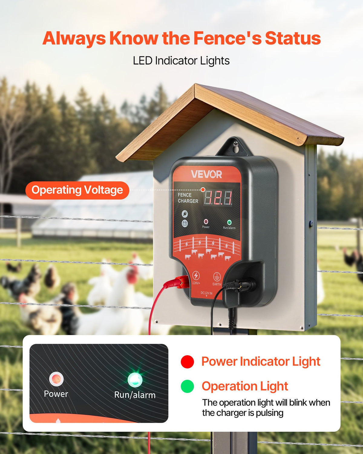 VEVOR Electric Fence Charger