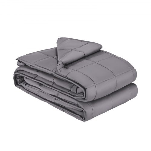 VEVOR Weighted Blanket, 25 lbs, 80 x 87 in King Size, Soft 100% Cotton Heavy Blanket with Glass Beads, Breathable Material, Suitable for 250-310 lbs lbs Adults, Anxiety Stress Relief, Improve Sleep, Grey