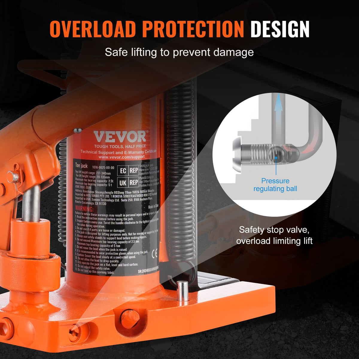 VEVOR Hydraulic Toe Jack
