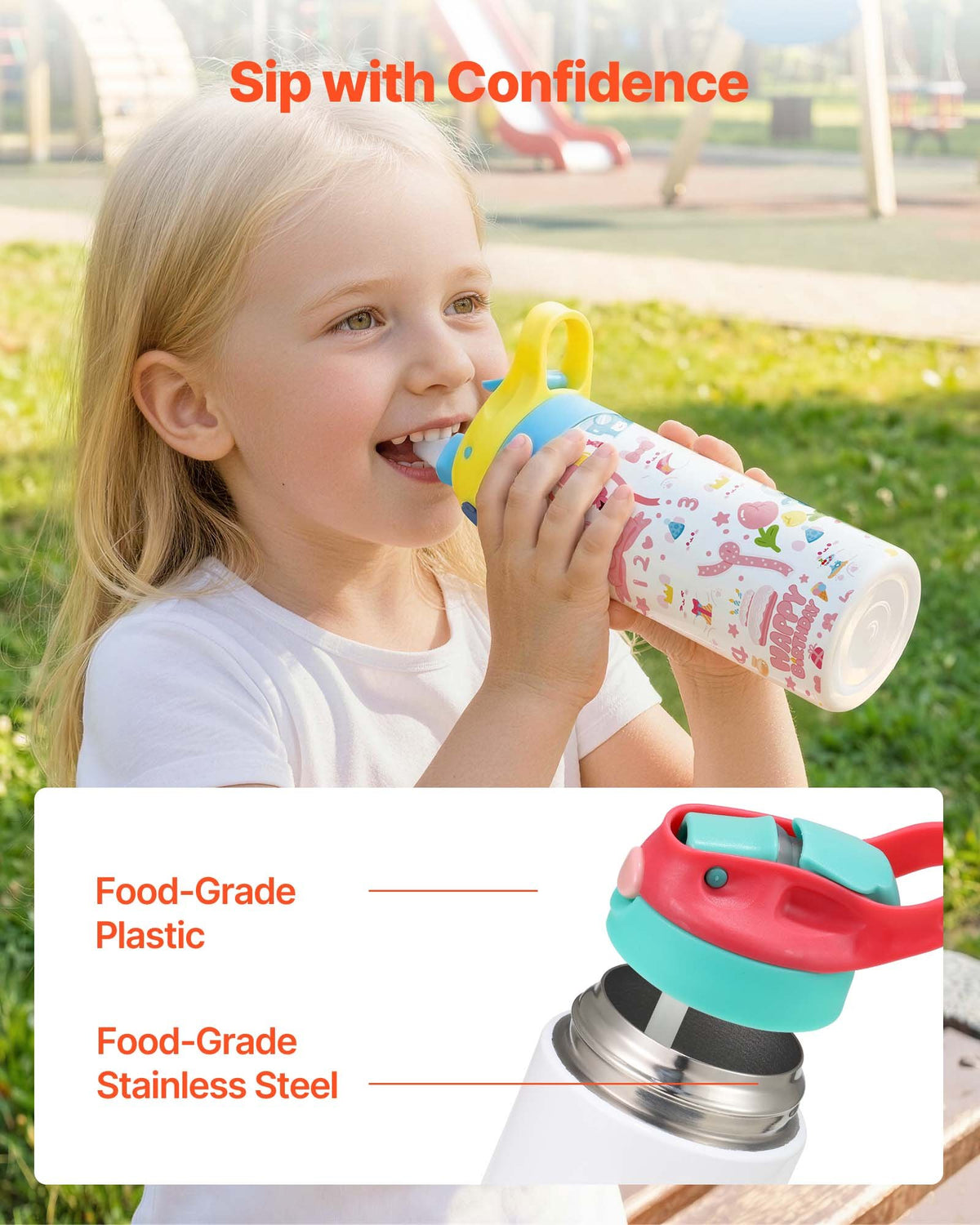 VEVOR Sublimation Tumblers, 12 Pack, 355mL Kids Sublimation Water Bottles, Food-Grade Stainless Steel Cups with Lids and Straws, Double Wall Insulated Tumbler Blank, for DIY Personalized Customization