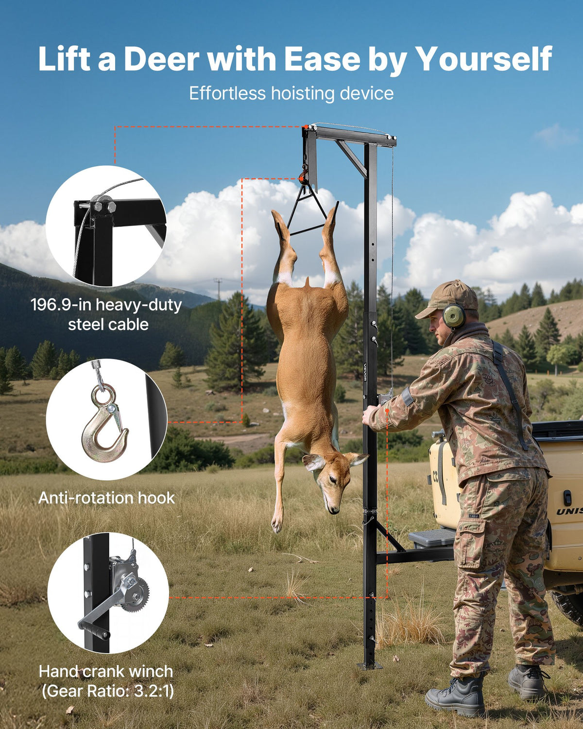 VEVOR Truck Hitch Game Hoist
