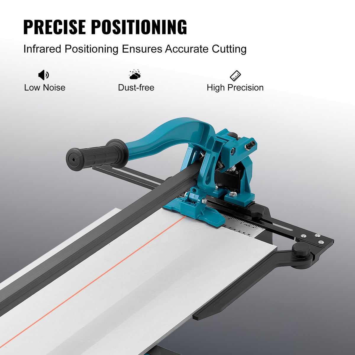 VEVOR Manual Tile Cutter, 1000mm, Porcelain Ceramic Tile Cutter with Tungsten Carbide Cutting Wheel, Infrared Positioning, Anti-Skid Feet, Durable Rails for professional installers or beginners