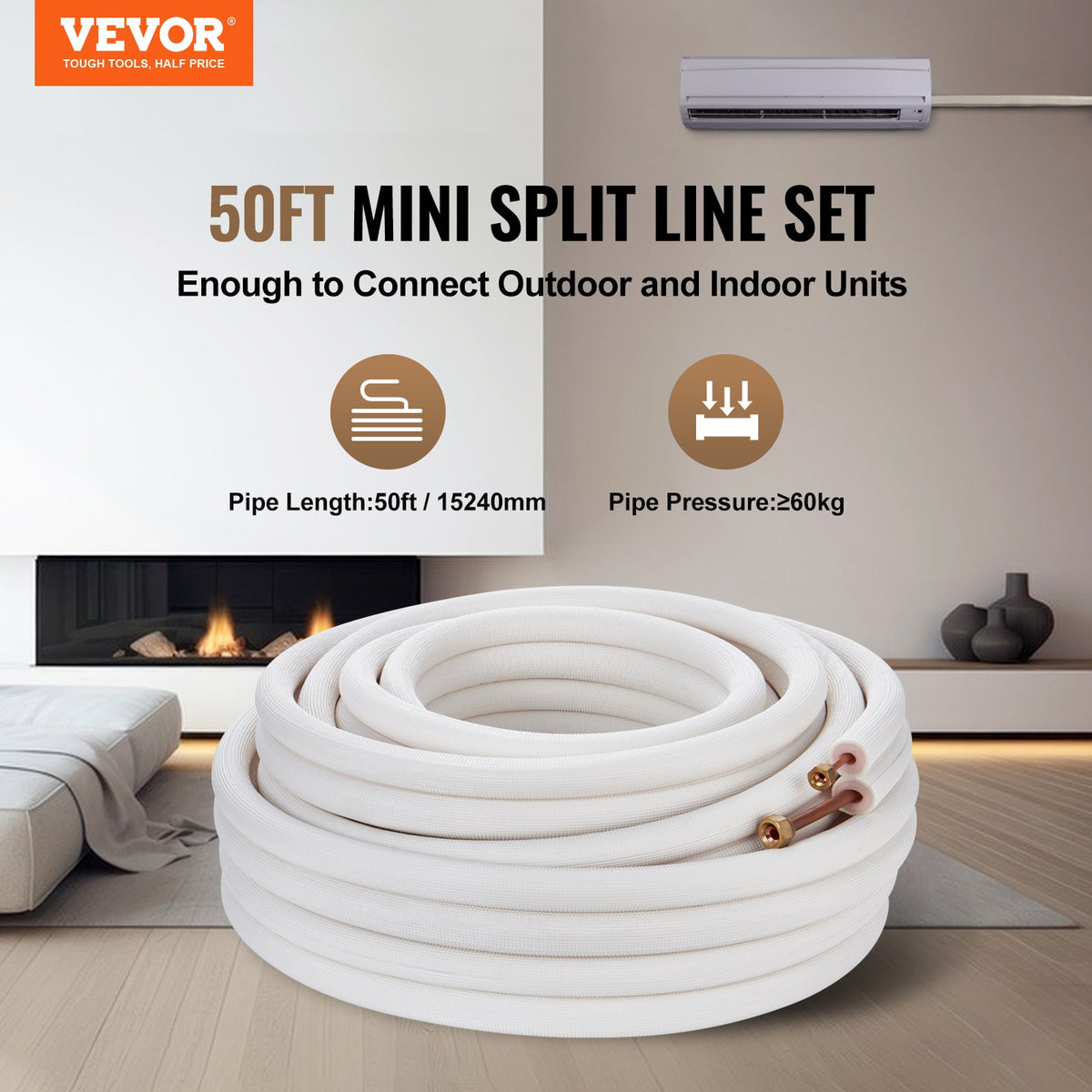 VEVOR 15240mm Mini Split Line Set