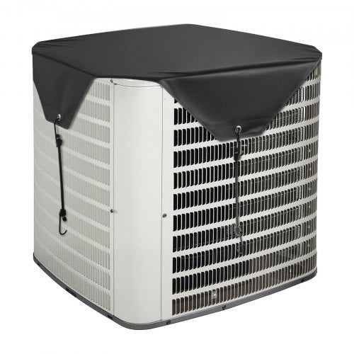 VEVOR Air Conditioner Cover for Outside Units, 710 x 710 mm Central AC Cover for Air Conditioning Unit, Top Universal Mesh Defender Rainproof Easy Install for Outdoor Outside All Seasons, Black