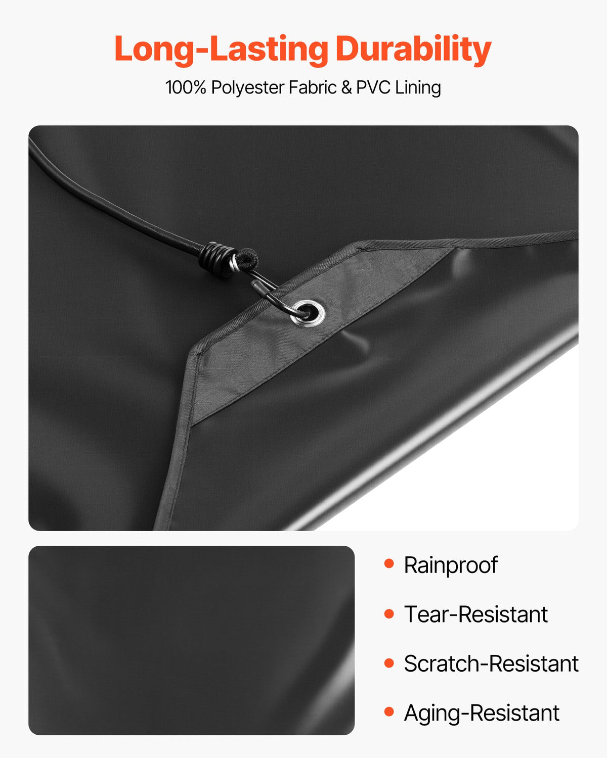 VEVOR Air Conditioner Cover for Outside Units, 710 x 710 mm Central AC Cover for Air Conditioning Unit, Top Universal Mesh Defender Rainproof Easy Install for Outdoor Outside All Seasons, Black