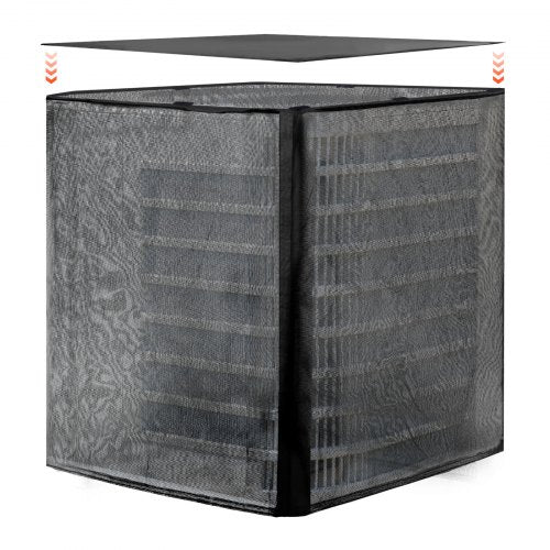 VEVOR Air Conditioner Cover, 812 x 812 x 914 mm Ac Cover for Air Conditioning Unit, Dual-Layer, Detachable Canopy,Waterproof Polyester, Universal HVAC Protector for Outdoor Outside Ac Unit, Black