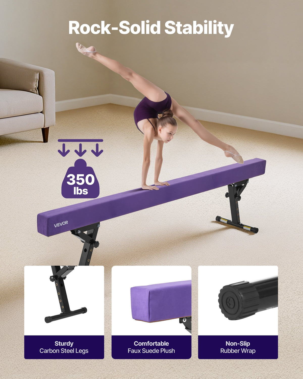 VEVOR Adjustable Balane Beam for Kids