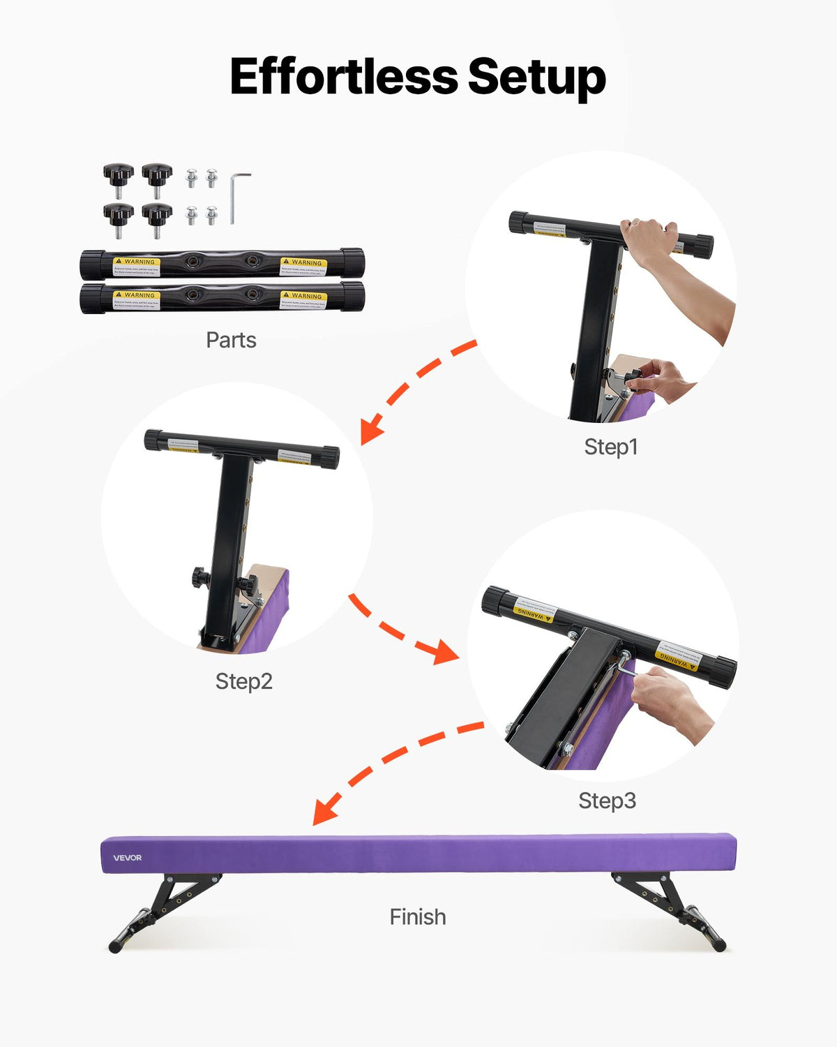 VEVOR Adjustable Balane Beam for Kids