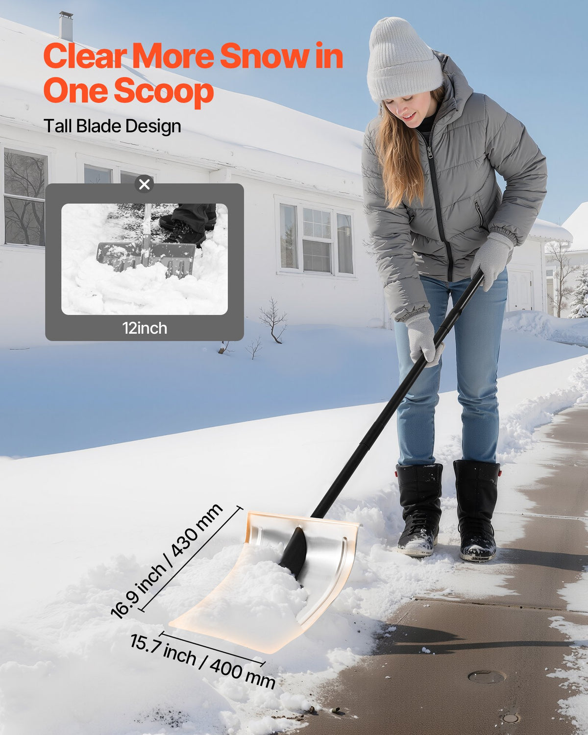VEVOR Snow Shovel for Driveway
