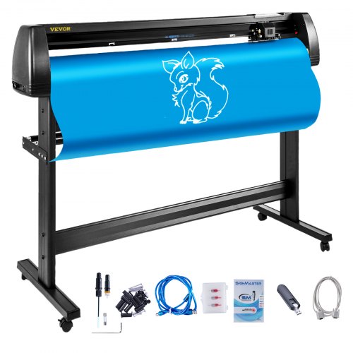 VEVOR Vinyl Cutter Plotter Machine 53” Signmaster Software Sign Making Machine 1350mm Paper Feed Vinyl Cutter Plotter with Stand (53” 1350mm)