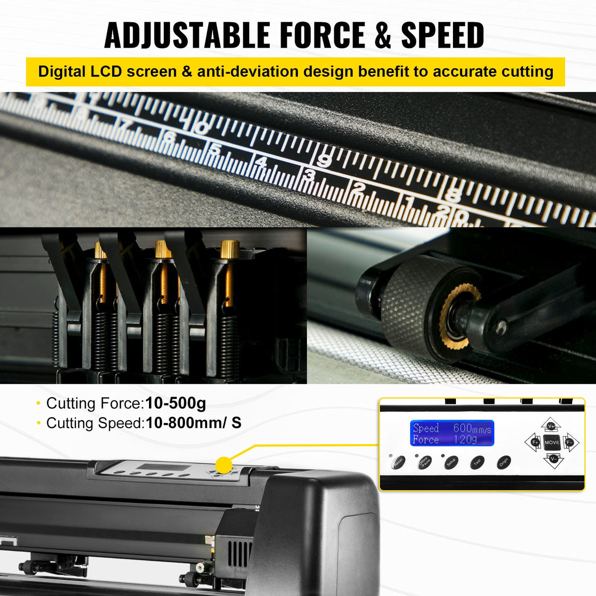 VEVOR Vinyl Cutter Plotter Machine 53” Signmaster Software Sign Making Machine 1350mm Paper Feed Vinyl Cutter Plotter with Stand (53” 1350mm)