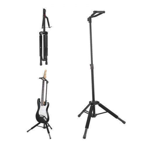 VEVOR Tripod Guitar Stand Floor-Standing Foldable 900-1200 mm (35.4-47.2 in) Adjustable Height