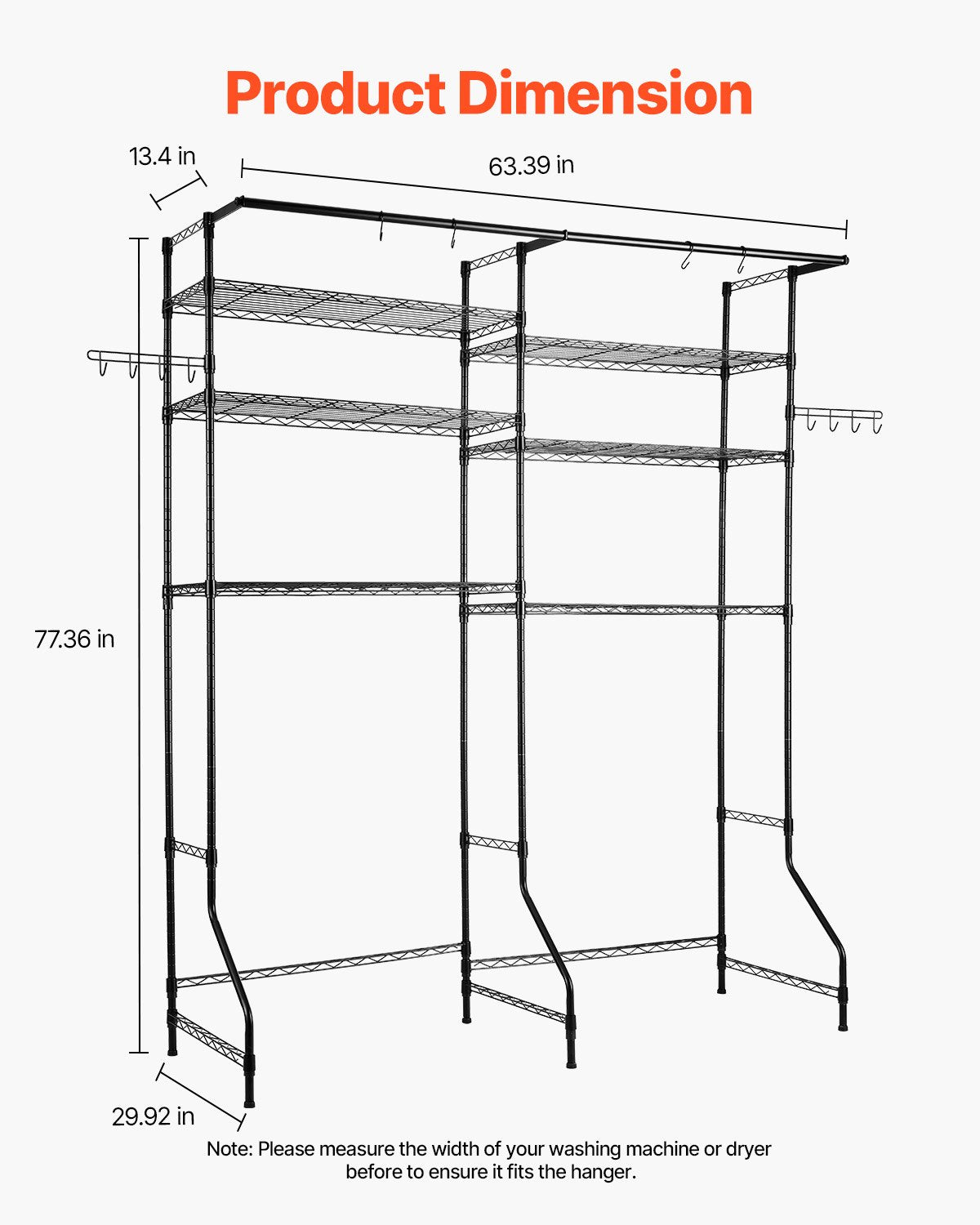 VEVOR Over Washer and Dryer Storage Shelves