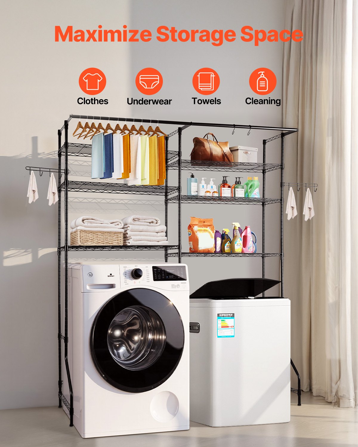 VEVOR Over Washer and Dryer Storage Shelves