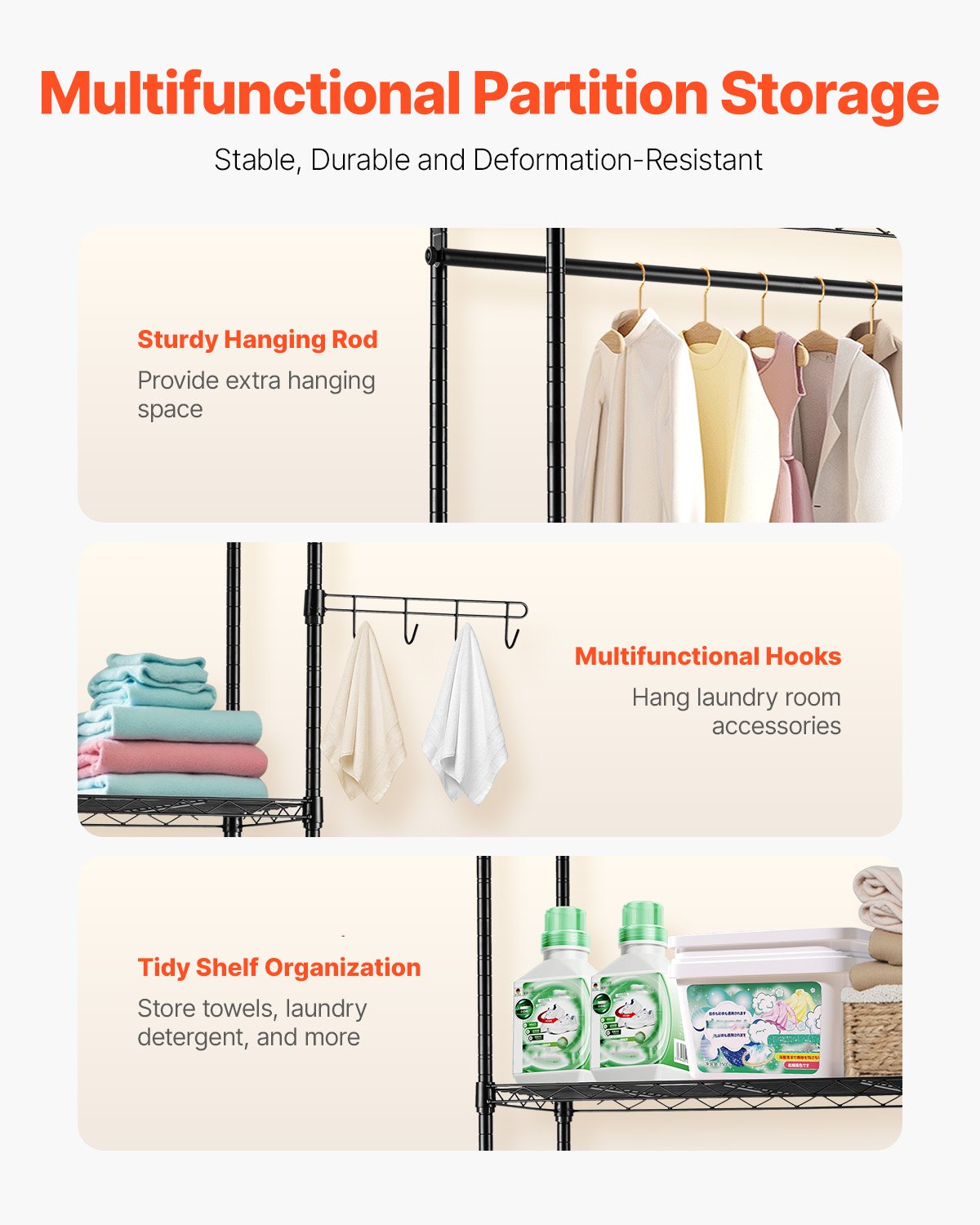 VEVOR Over Washer and Dryer Storage Shelves
