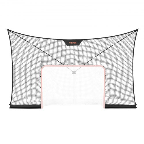 VEVOR Hockey Net Backstop,  366x213 cm Durable Hockey Goal Backstop Net with Extended Coverage, Lightweight and Portable Backyard Training Equipment, Easy Assembly, for Youth Adult (NET ONLY)