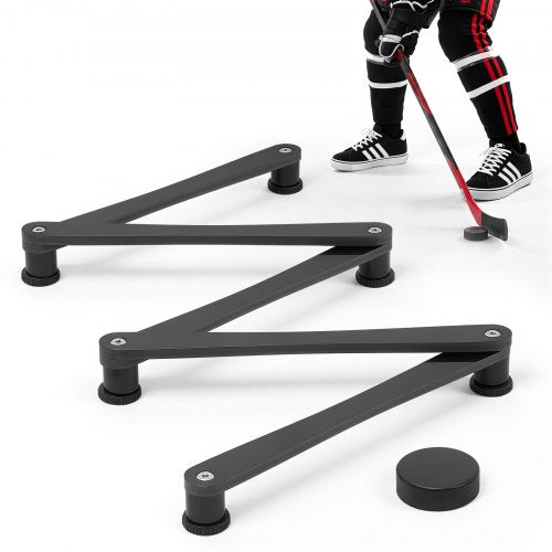 VEVOR Hockey Training Equipment, 5-Section Adjustable Hockey Stick Handling Trainer, Portable On/Off Ice Trainer, Lightweight Solid Sports Tool for Puck Control, Reaction Time, Hand-Eye Coordination